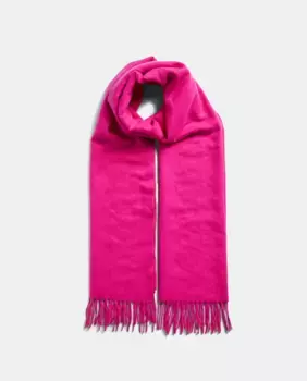 Тонкий синий шарф с бахромой Pieces, цвет Fucsia