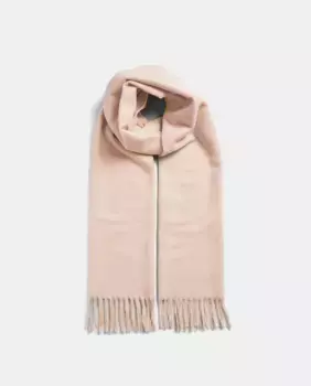 Тонкий синий шарф с бахромой Pieces, розовый