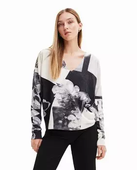 Тонкий свитер с коллажем Desigual