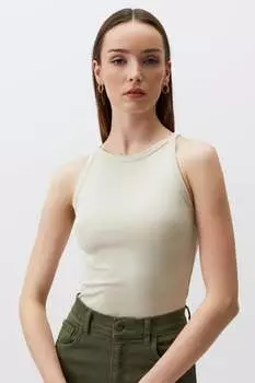 Тонкий топ без рисунка Jimmy Key, бежевый