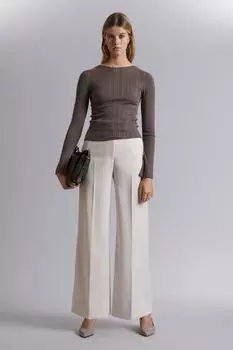 Тонкий топ из шерсти мериноса H&M, серый