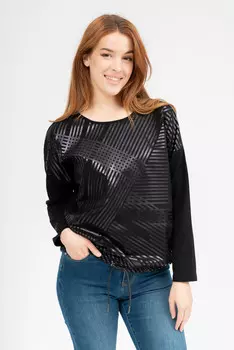 Тонкий топ с длинными рукавами Budmil, черный