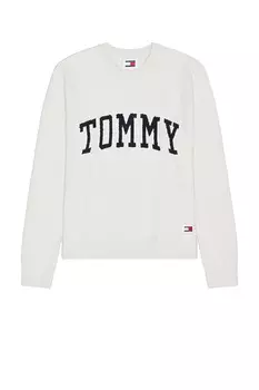 Тонкий университетский свитер из букле Tommy Jeans, серебряный