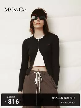 Тонкий вязаный кардиган Moco для женщин, красный