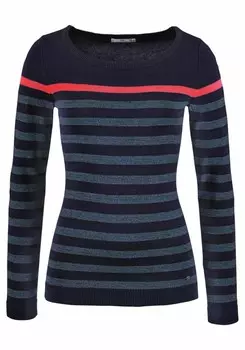 Тонкий вязаный свитер AJC Sweater, цвет night blue/dark blue/mottled blue