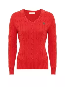 Тонкий вязаный свитер Antioch Sweater, красный