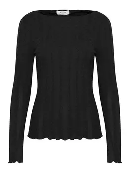 Тонкий вязаный свитер b.young Sweater Theana, черный