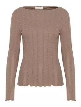 Тонкий вязаный свитер b.young Sweater Theana, серый