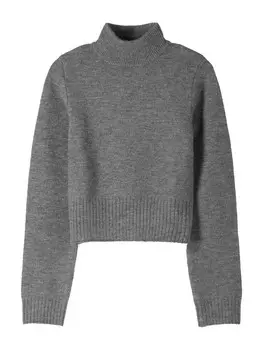 Тонкий вязаный свитер Bershka Sweater, пятнистый серый