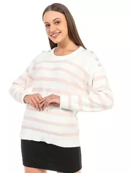 Тонкий вязаный свитер Bianco Lucci Sweater, белый