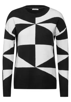 Тонкий вязаный свитер CECIL Sweater, черный