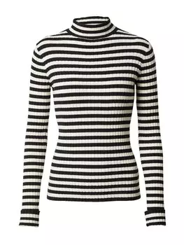 Тонкий вязаный свитер EDITED Sweater Jannice, цвет black/off white