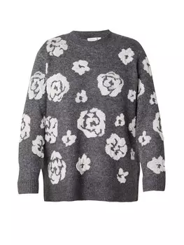 Тонкий вязаный свитер EVOKED Sweater Visiya, темно-серый