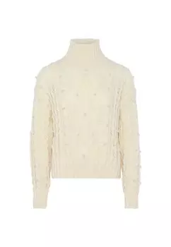 Тонкий вязаный свитер faina Sweater, белый