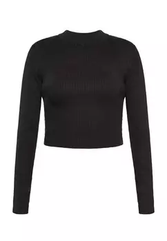 Тонкий вязаный свитер faina Sweater, черный