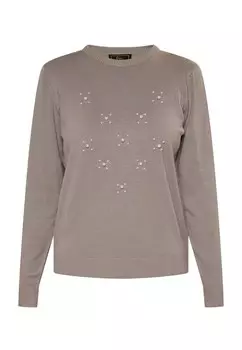 Тонкий вязаный свитер faina Sweater, серый