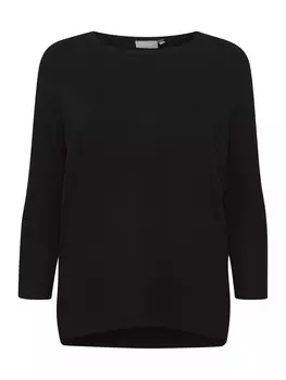 Тонкий вязаный свитер Fransa Sweater BLUME, черный