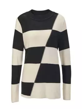 Тонкий вязаный свитер Goldner Sweater, цвет cream/black