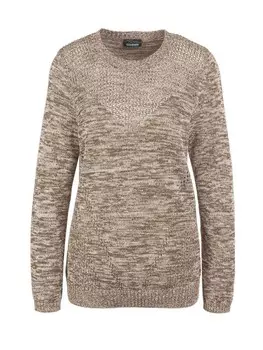Тонкий вязаный свитер Goldner Sweater, коричневый