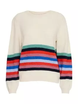 Тонкий вязаный свитер ICHI Sweater Dusty, кремовый