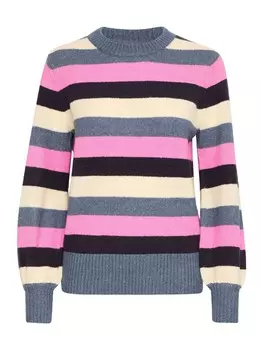 Тонкий вязаный свитер ICHI Sweater IHEden, синий