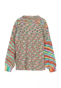 Тонкий вязаный свитер IZIA Sweater, зеленый