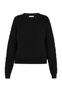 Тонкий вязаный свитер Jalene Sweater, черный