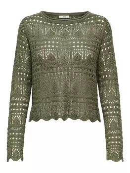 Тонкий вязаный свитер JDY Sweater JDYSUN LAY, оливковый