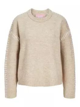 Тонкий вязаный свитер JJXX Sweater ITZEL, бежевый