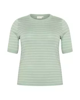 Тонкий вязаный свитер KAFFE CURVE Sweater Malia, пастельный зеленый