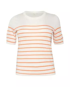 Тонкий вязаный свитер KAFFE CURVE Sweater Malia, белый