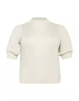 Тонкий вязаный свитер KAFFE CURVE Sweater Regitta, белый