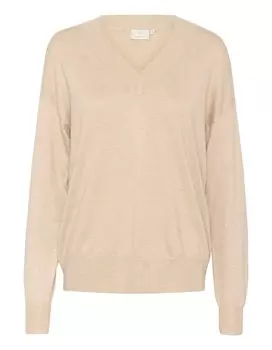 Тонкий вязаный свитер Kaffe Sweater Lena, светло-бежевый
