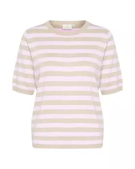 Тонкий вязаный свитер Kaffe Sweater Lizza, пятнистый бежевый