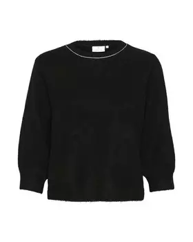 Тонкий вязаный свитер Kaffe Sweater Meridith, черный