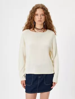 Тонкий вязаный свитер Koton Sweater, экрю