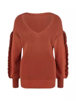 Тонкий вязаный свитер LASCANA Sweater, цвет rusty red