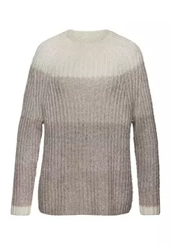 Тонкий вязаный свитер LASCANA Sweater, цвет taupe/white