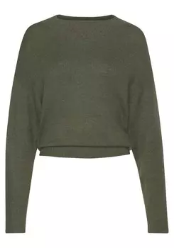 Тонкий вязаный свитер LASCANA Sweater, хаки