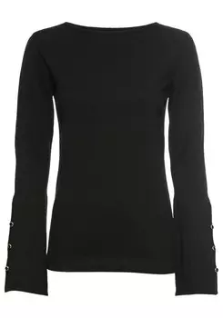 Тонкий вязаный свитер LAURA SCOTT Sweater, черный