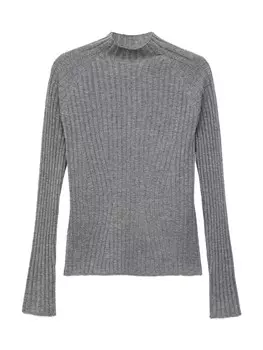 Тонкий вязаный свитер MANGO Sweater MAFLURRY, пятнистый серый