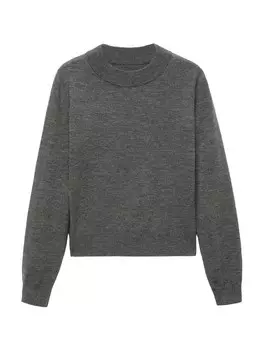 Тонкий вязаный свитер MANGO Sweater NEKKO, темно-серый