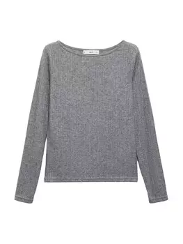 Тонкий вязаный свитер MANGO Sweater POINTE, серый