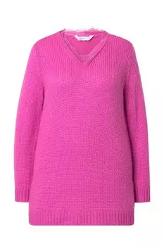 Тонкий вязаный свитер MIAMODA Sweater, фуксия