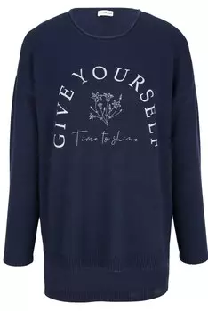 Тонкий вязаный свитер MIAMODA Sweater, морской синий