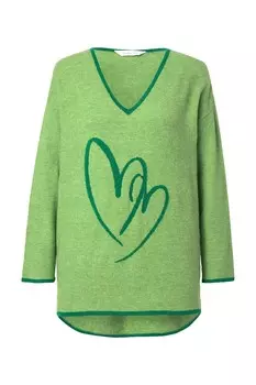 Тонкий вязаный свитер MIAMODA Sweater, пастельный зеленый