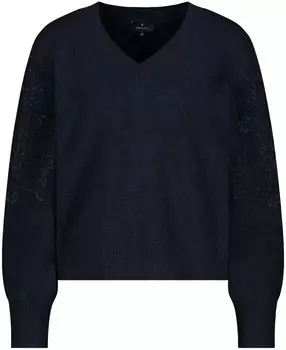 Тонкий вязаный свитер monari Sweater, темно-синий