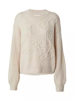Тонкий вязаный свитер MSCH COPENHAGEN Sweater Diella Heidi, бежевый