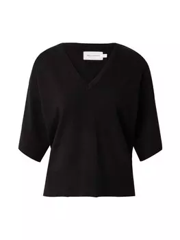 Тонкий вязаный свитер MSCH COPENHAGEN Sweater Eslina Rachelle, черный