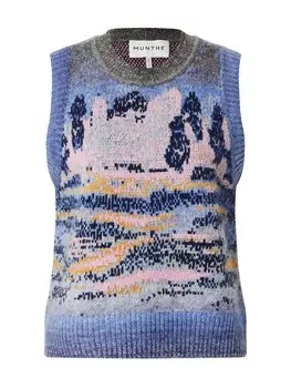 Тонкий вязаный свитер Munthe Sweater SPACY, синий
